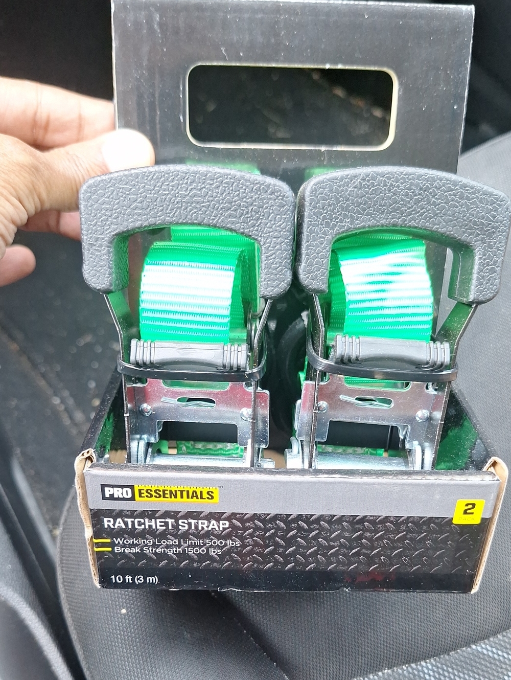 Pro Essentials Green Ratchet Strap Set (2 Pack)